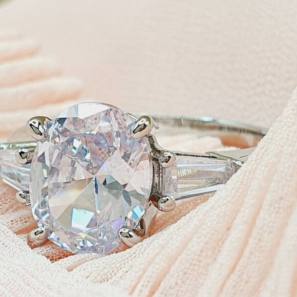 💎Dainty Refine Crystal Pure Oval Fashion Rings for Women, INDN8369 - Picture 4 of 4